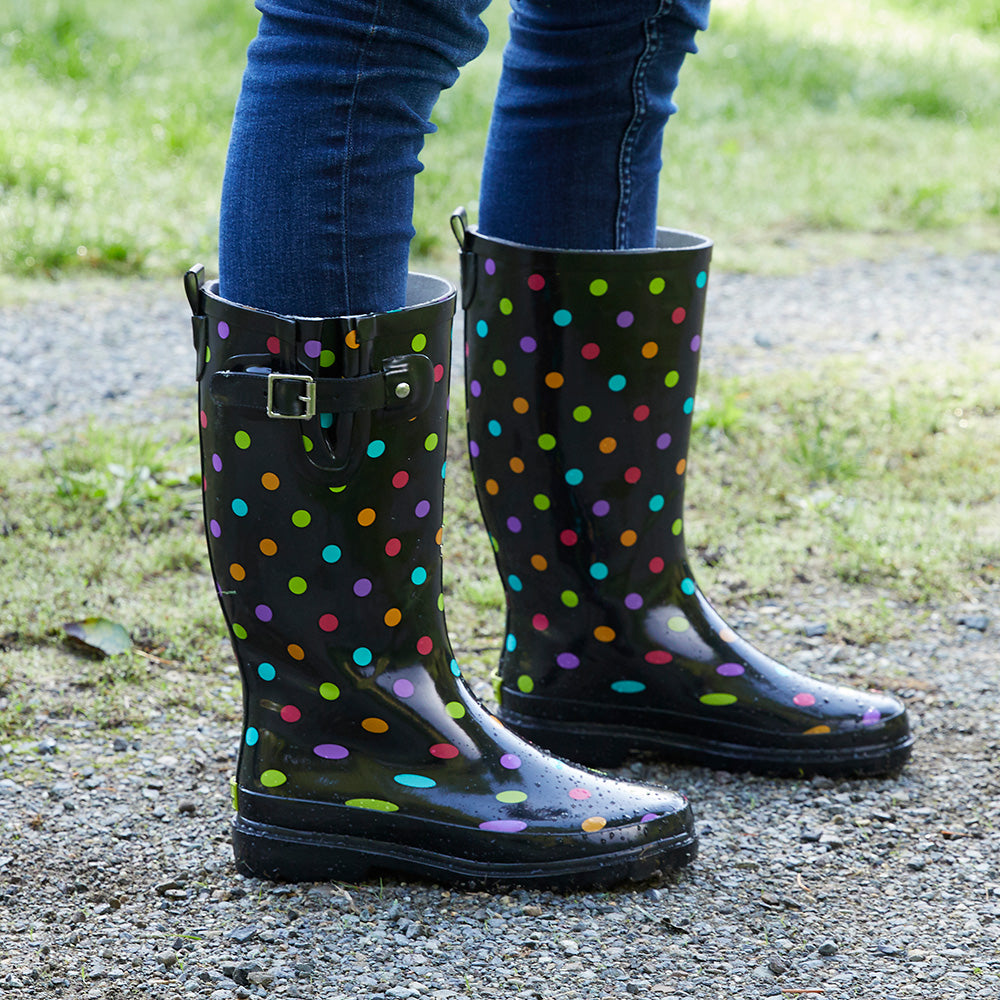 Polka dot best sale rubber boots