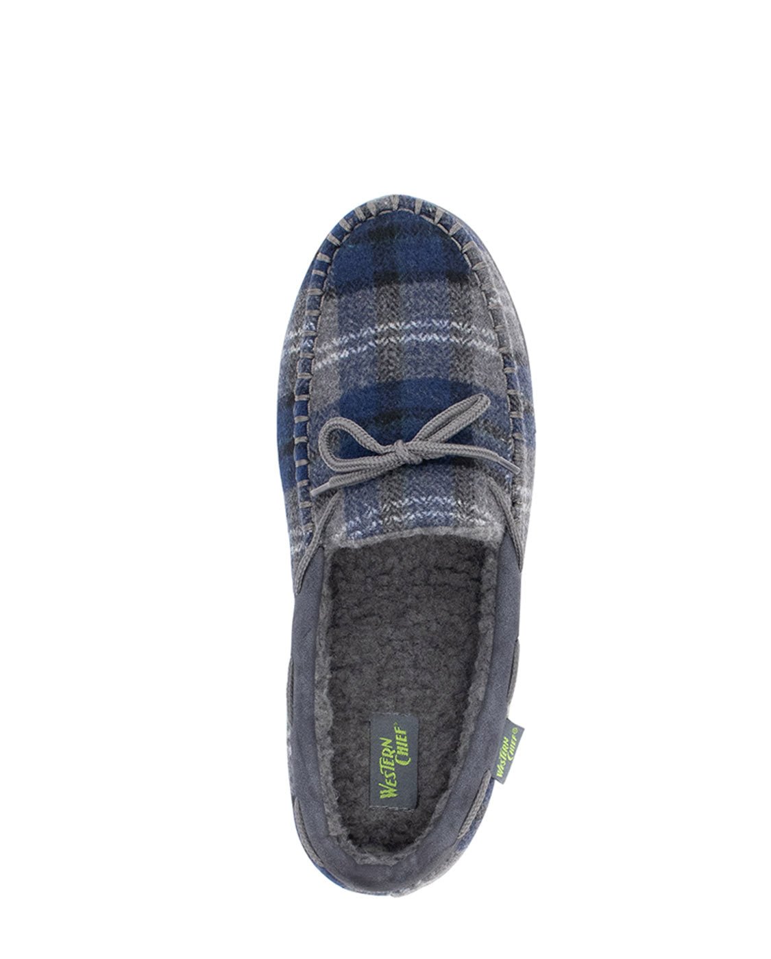 Men's Linden Plaid Moc Slipper - Navy - Western Chief