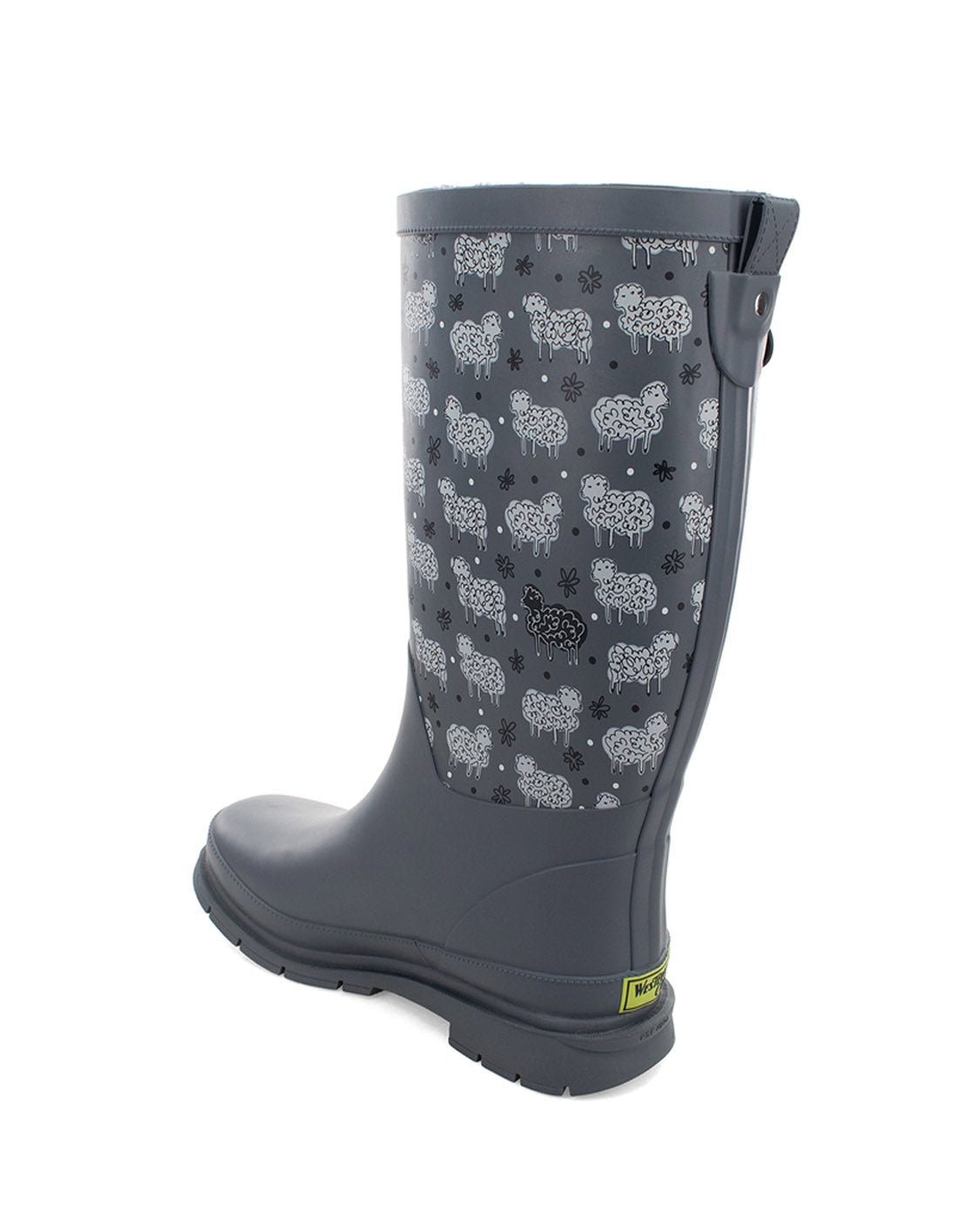 Women's Black Sheep Faux Fur Tall Rain Boot - Gray - Western Chief