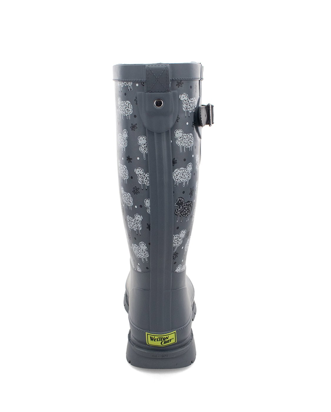 Women's Black Sheep Faux Fur Tall Rain Boot - Gray - Western Chief