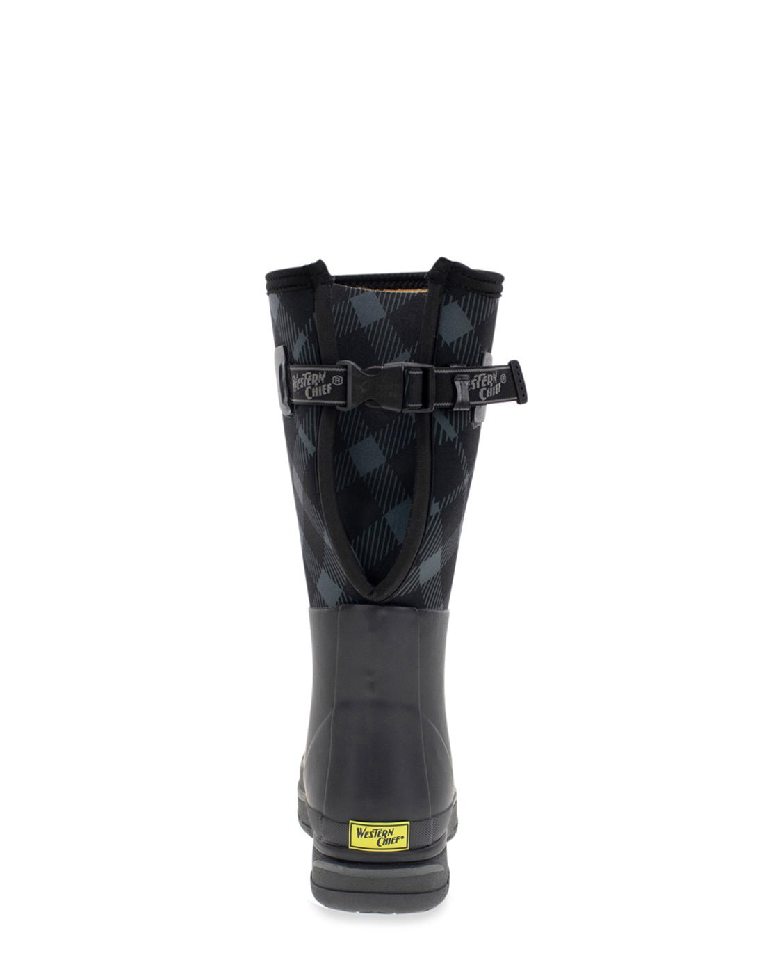 Women's Buffalo Check Neoprene Wide Calf Rain Boot - Black - Western Chief