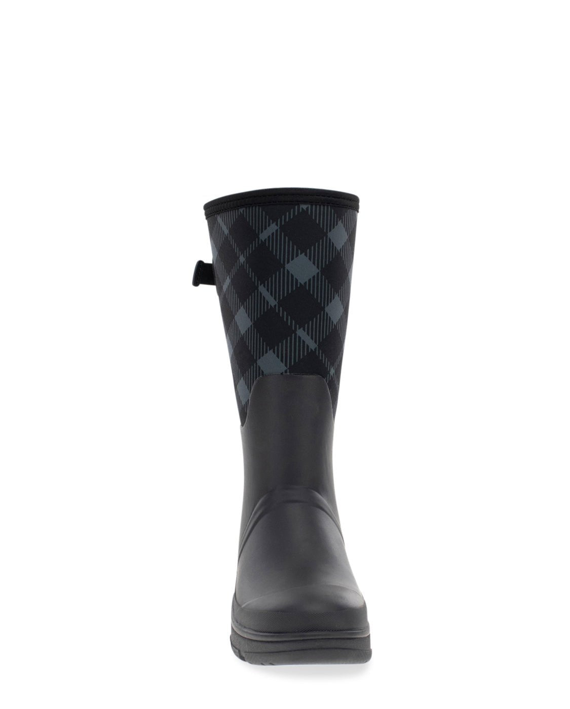 Women's Buffalo Check Neoprene Wide Calf Rain Boot - Black - Western Chief