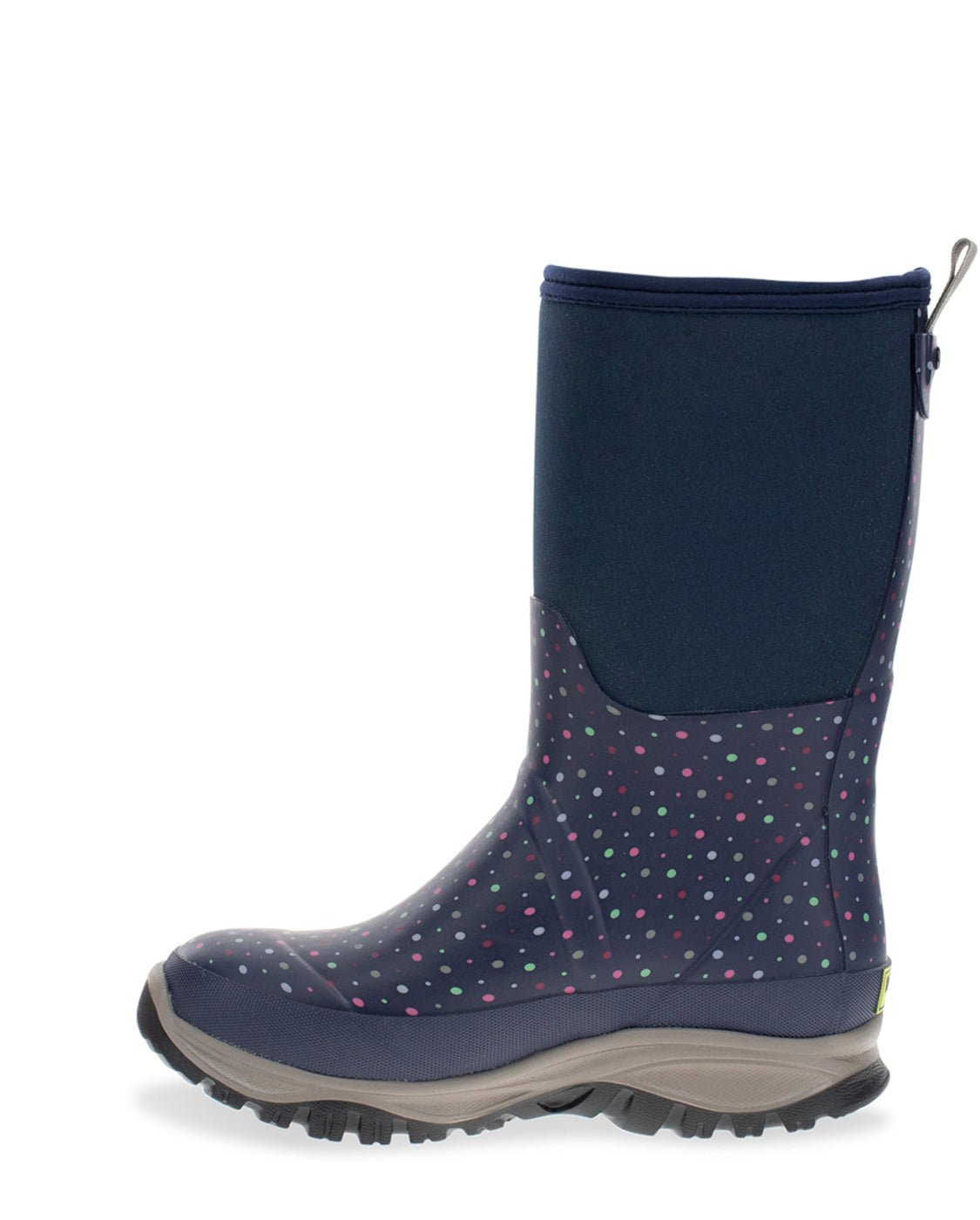 Women's Dainty Dot Neoprene Mid Cold Weather Boot - Navy - Western Chief