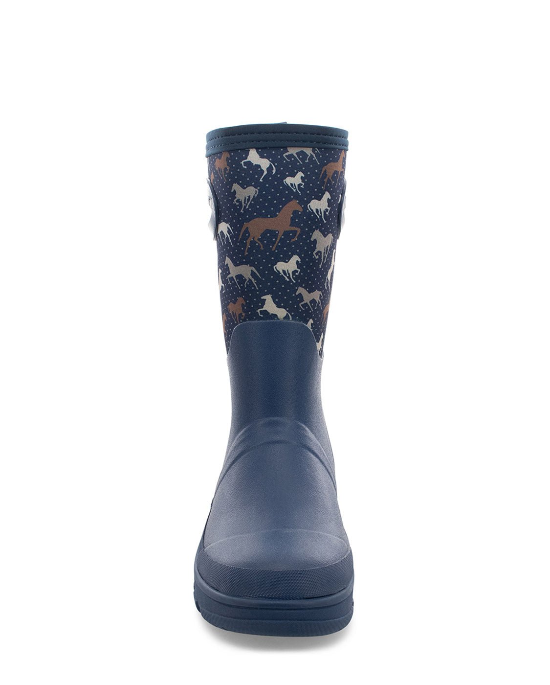 Women's Horse Neoprene Faux Fur Mid Cold Weather Boot - Navy - Western Chief