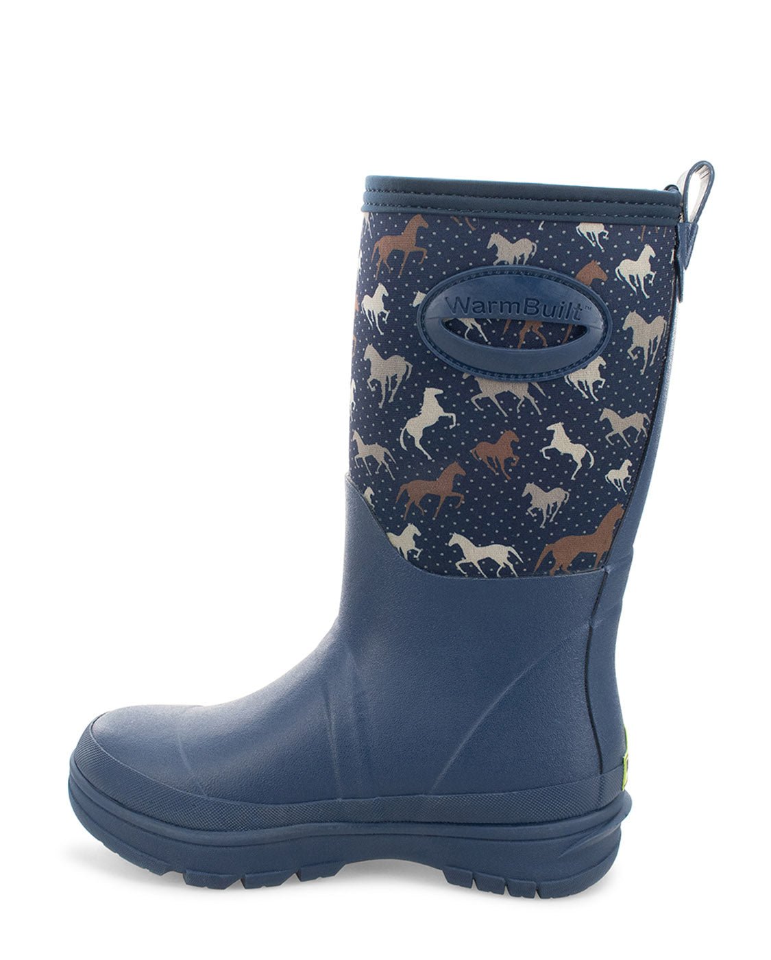 Women s Horse Neoprene Faux Fur Mid Cold Weather Boot Navy Western Chief