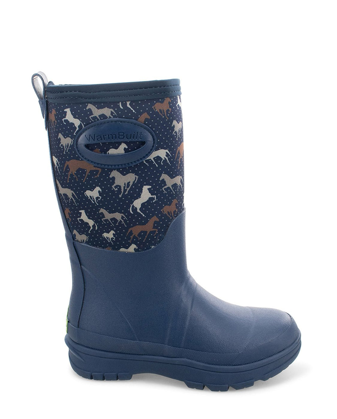 Women's Horse Neoprene Faux Fur Mid Cold Weather Boot - Navy - Western Chief
