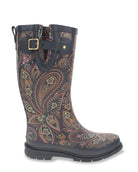 Women's Organic Paisley Tall Rain Boot - Charcoal - Western Chief