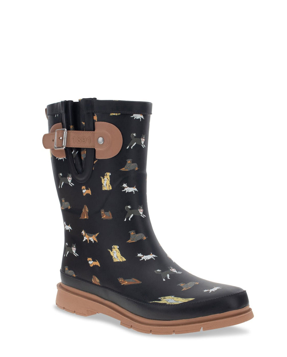 Women's Puppies and Pooches Mid Rain Boot - Black - Western Chief