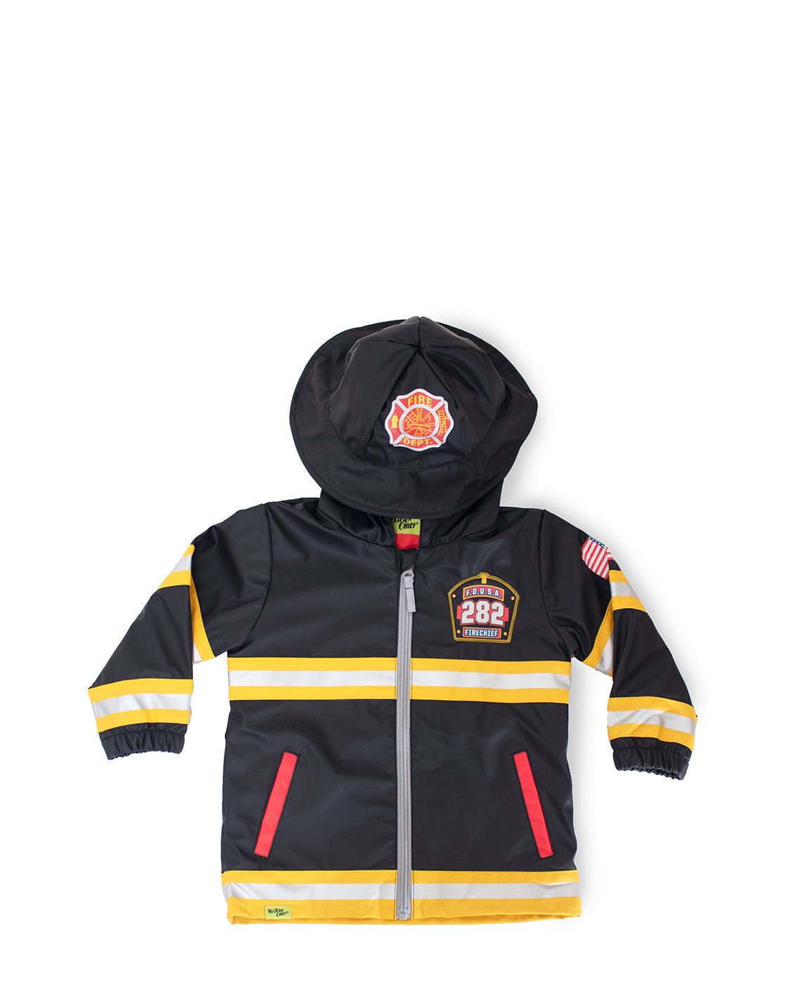 Kids F.D.U.S.A. Firechief Jr. Raincoat - Black - Western Chief