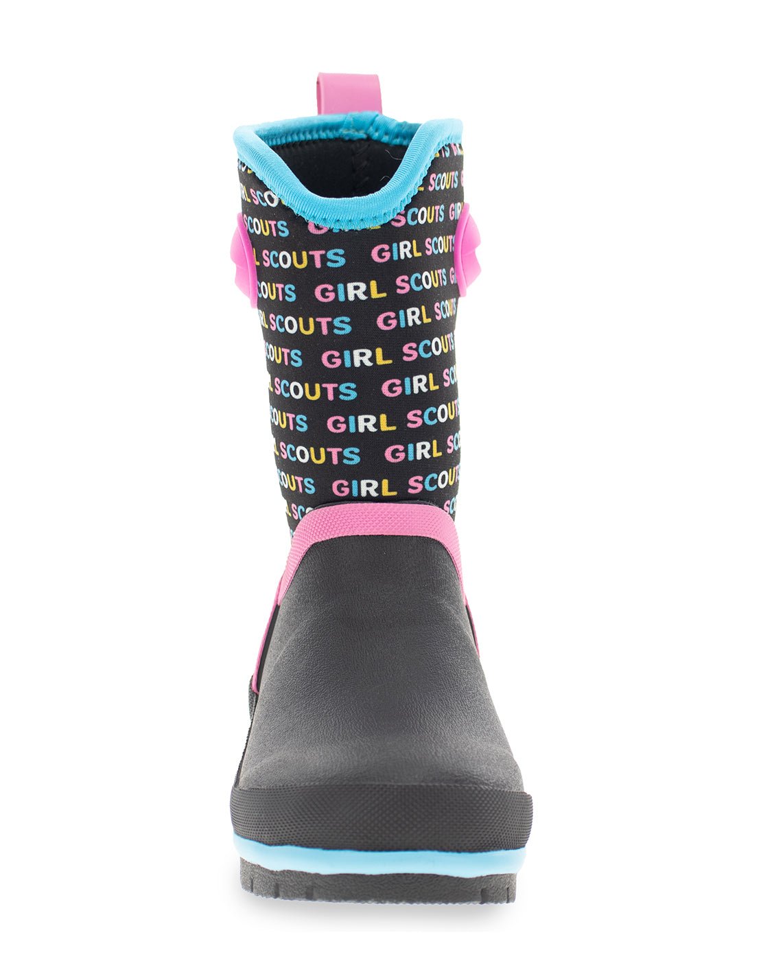 Kids Girl Scouts Neon Neoprene Cold Weather Boot - Black - Western Chief