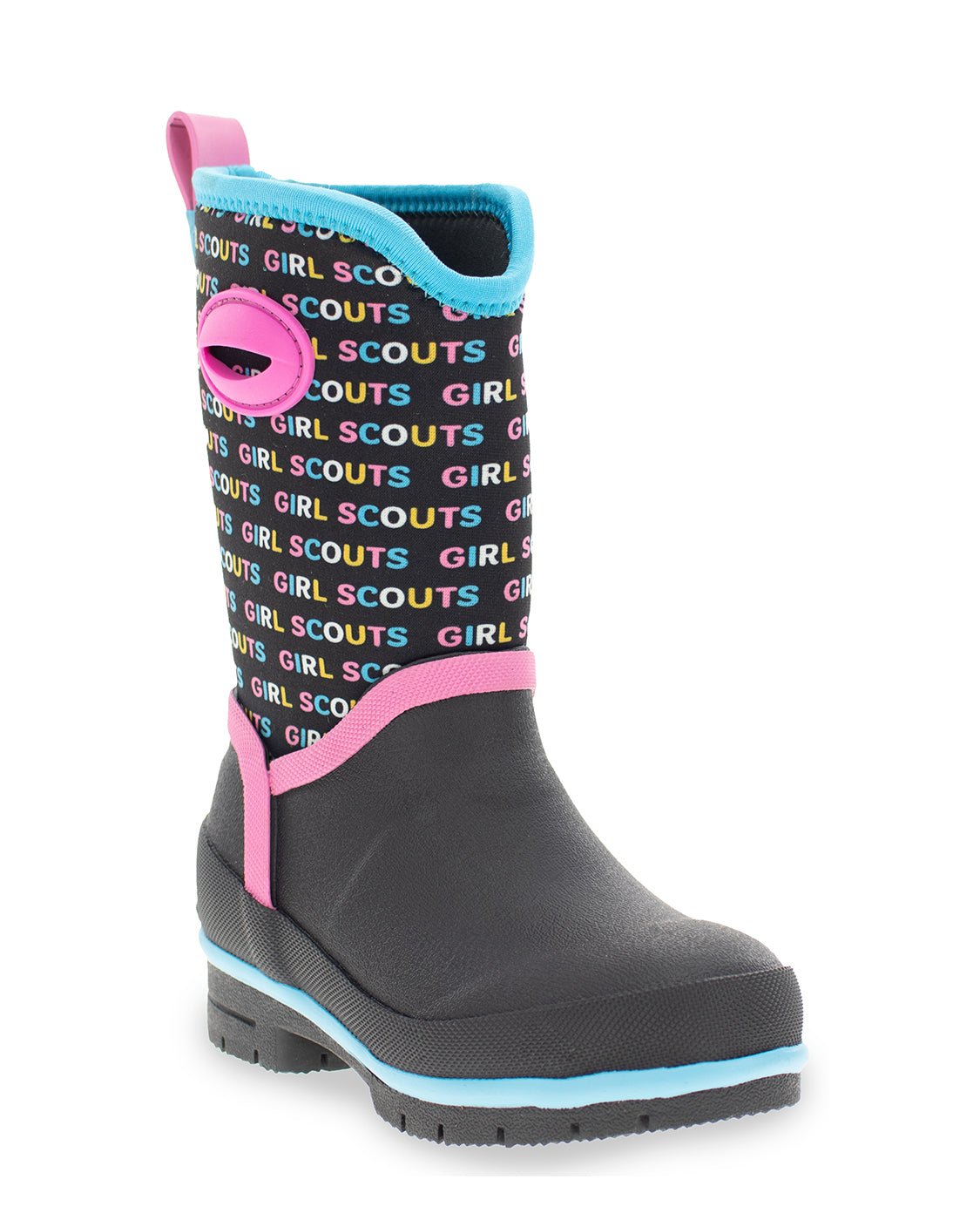 Kids Girl Scouts Neon Neoprene Cold Weather Boot - Black - Western Chief