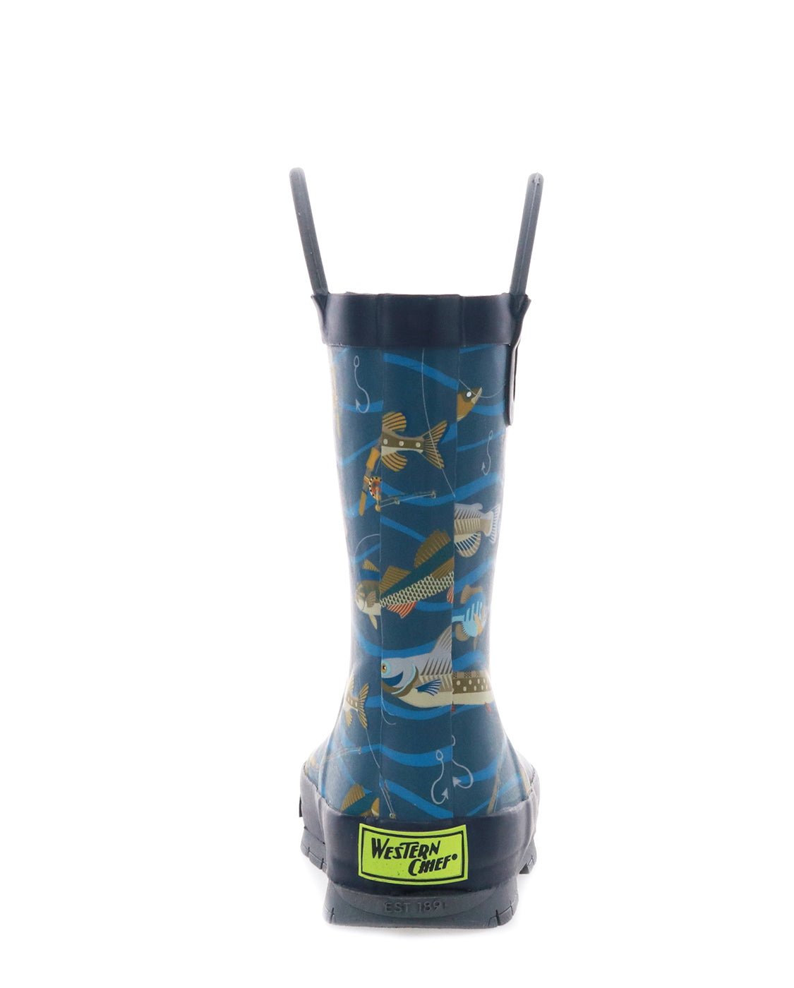 Kids Gone Fish'n Rain Boot - Navy - Western Chief