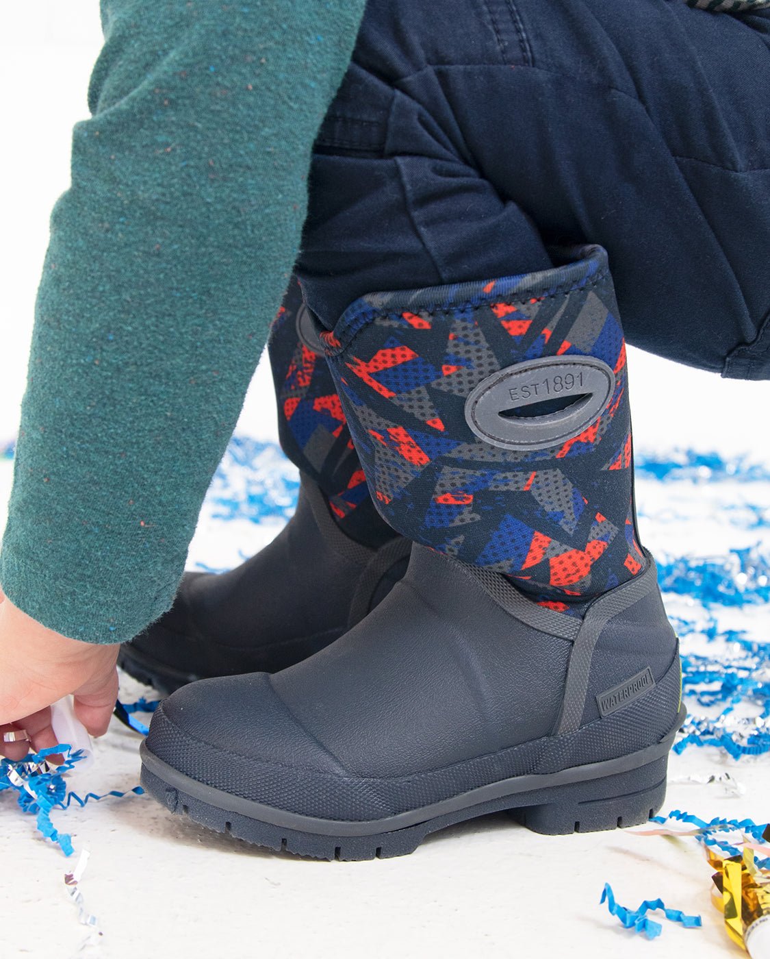 Kids Graphix Neoprene Cold Weather Boot - Navy - Western Chief