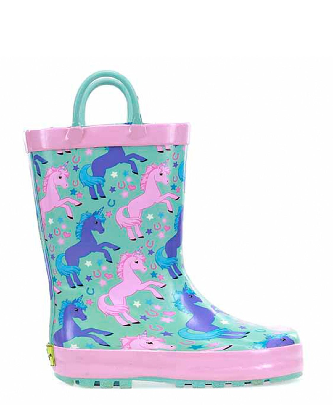 Kids Lucky Unicorn Rain Boot - Turquoise - Western Chief