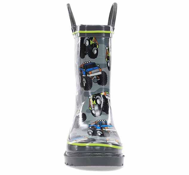 Kids Monster Truck Rain Boot - Charcoal - Western Chief