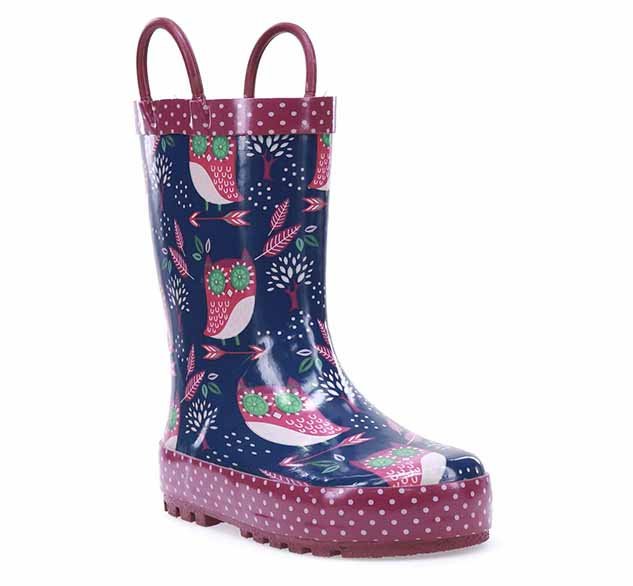 Kids Owl Dream Rain Boot - Navy - Western Chief