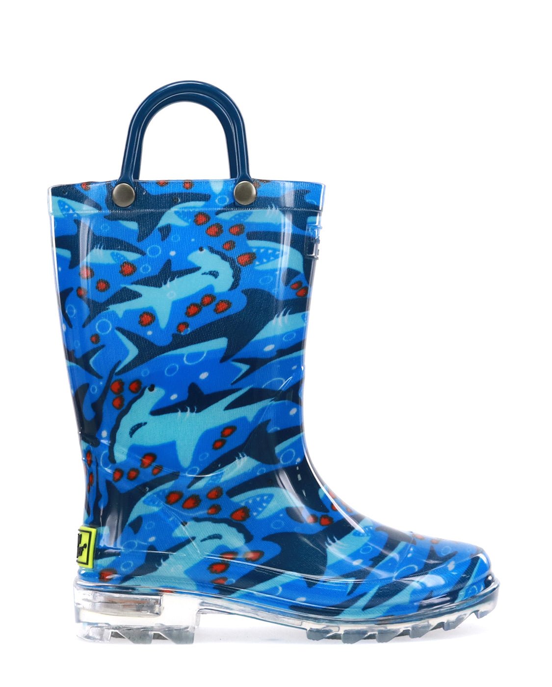 Kids Shark Chase Lighted Rain Boot Blue