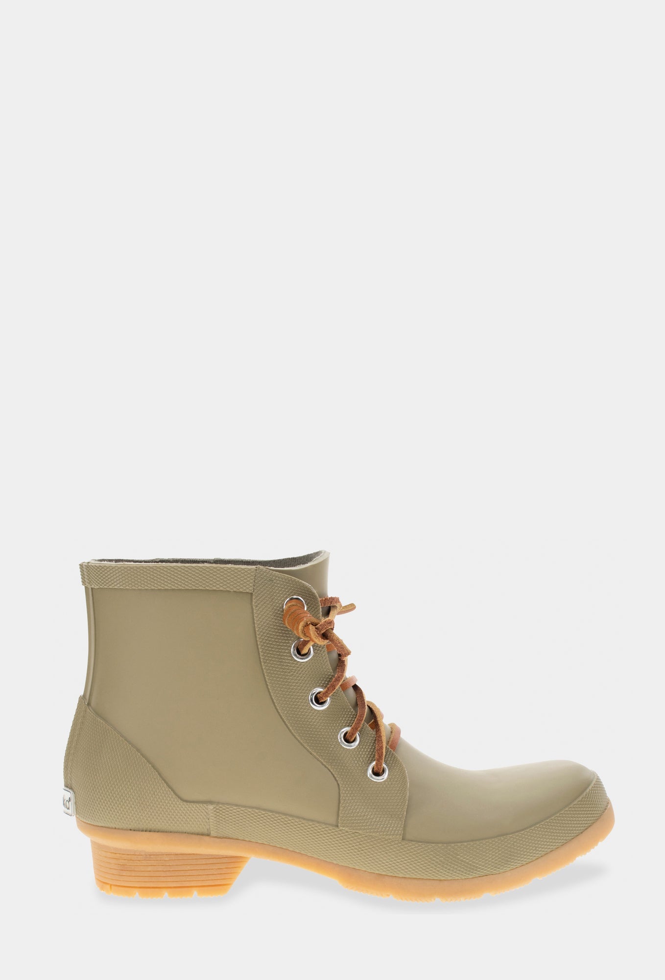 Lace Up Ankle Rain Boot Moss