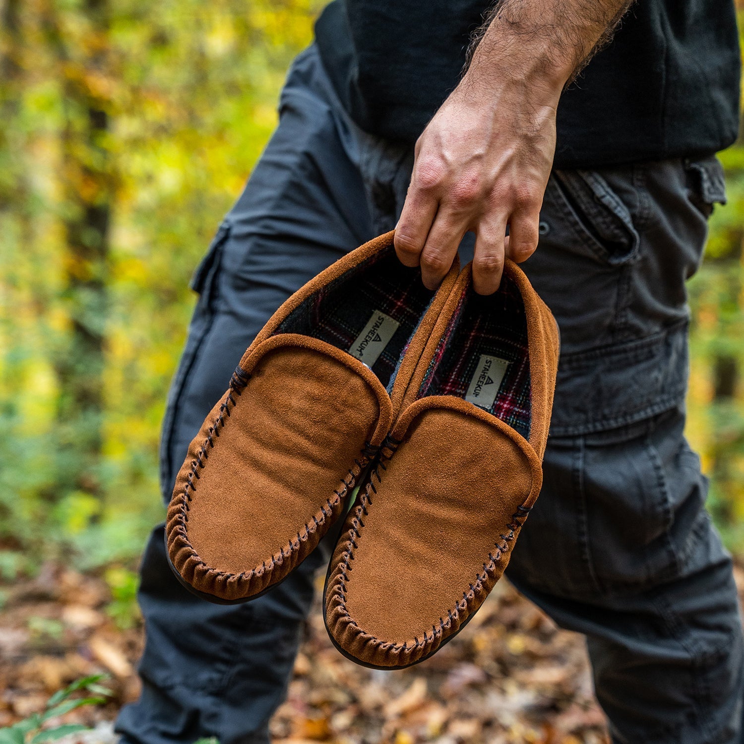 Men's Trapper Flannel Slipper - Wheat - Western Chief