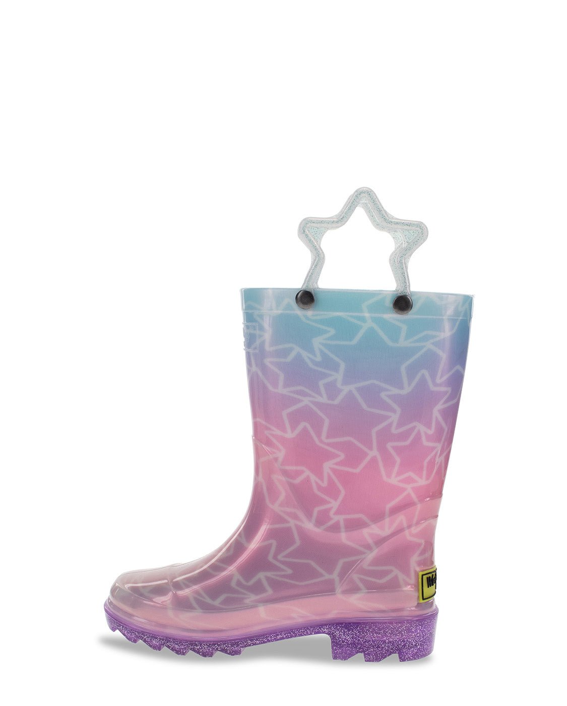 New! Kids Glitter Stars Lighted Rain Boot - Multi - Western Chief