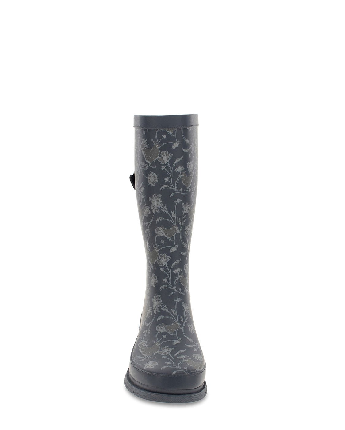 New! Women's Garden Chickens Wide Calf Tall Rain Boot - Gray - Western Chief