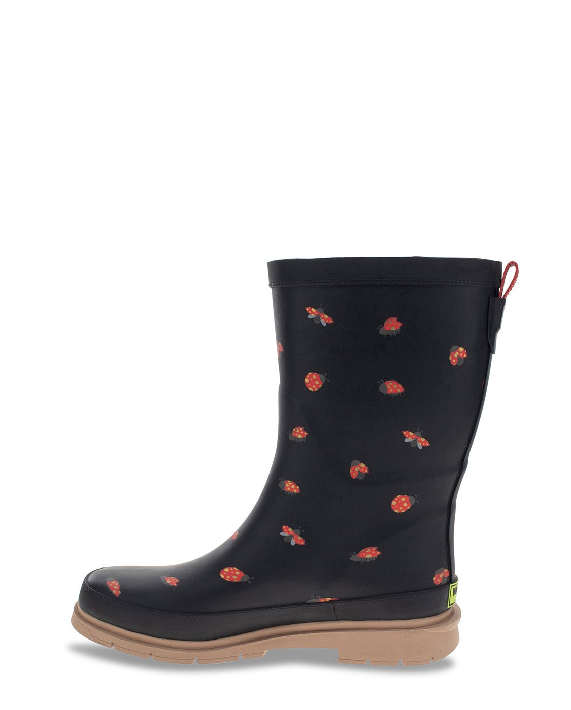 New! Women's Lucky Ladybug Mid Rain Boot - Black - Western Chief