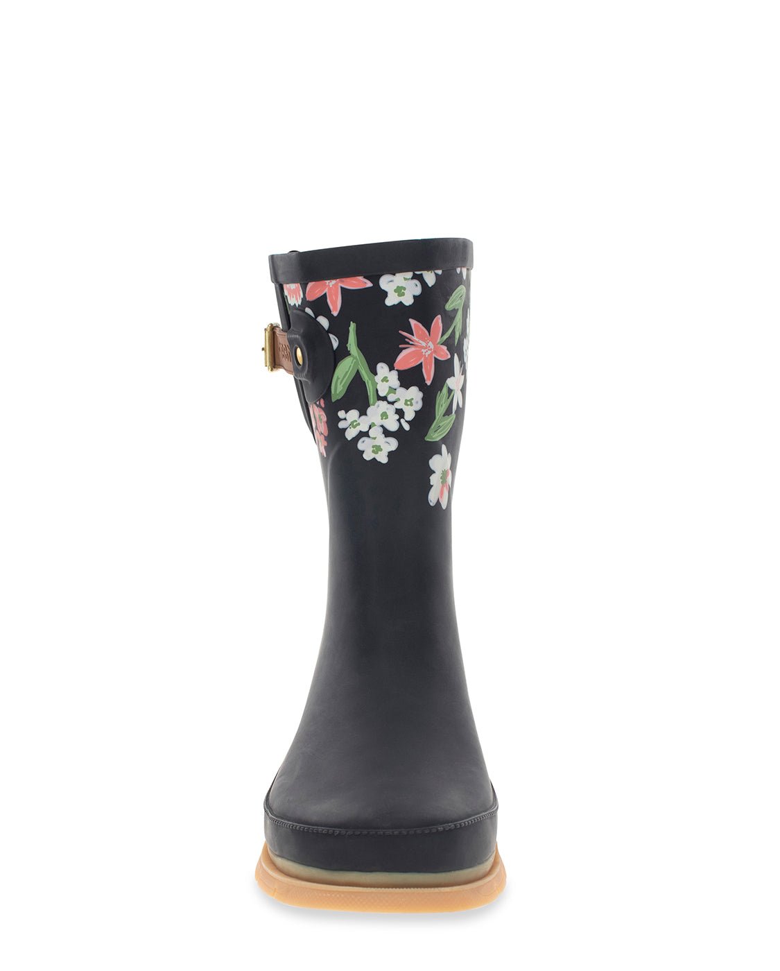 Women's Brushed Petals Mid Rain Boot - Black - Western Chief