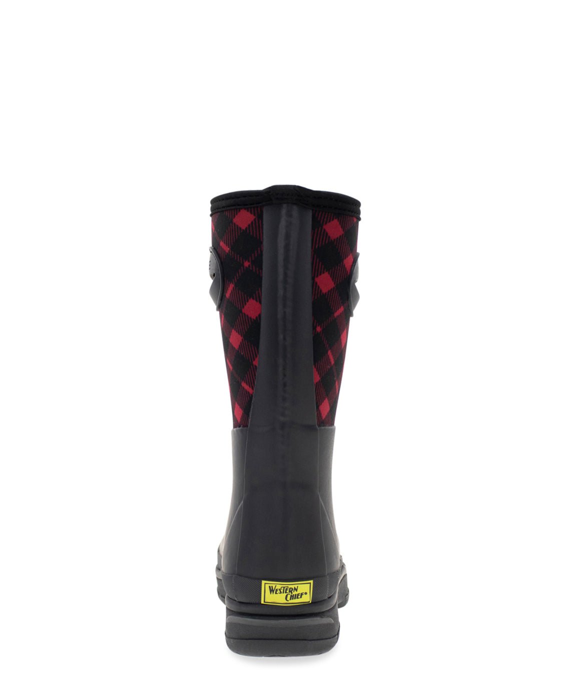 Women's Buffalo Check Neoprene Mid Cold Weather Boot - Black - Western Chief