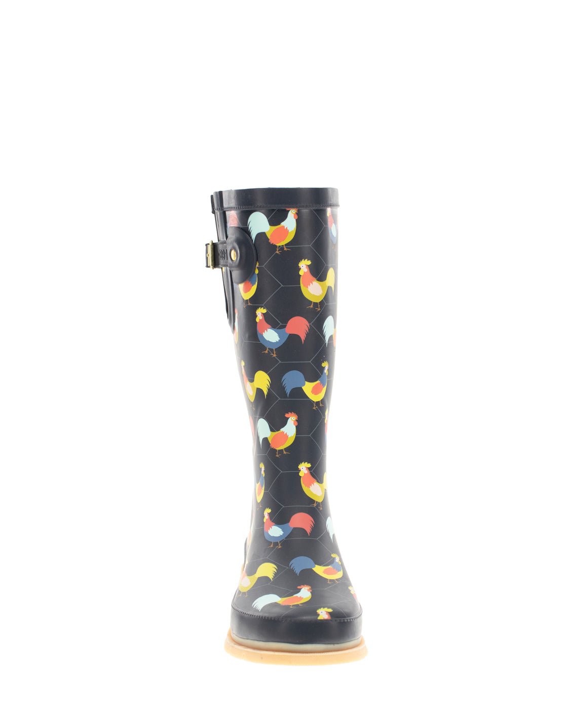 Women's Chicken Plaid Tall Rain Boot - Charcoal - Western Chief