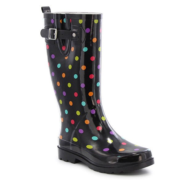 Women's Dot City Tall Rain Boot - Black - Western Chief