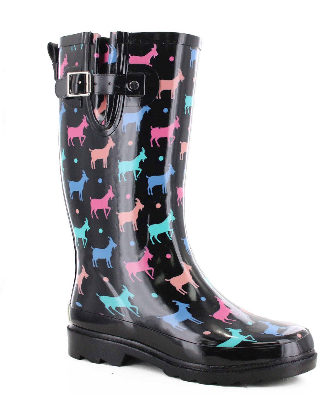 Women's Dotty Goats Tall Rain Boot - Black - Western Chief