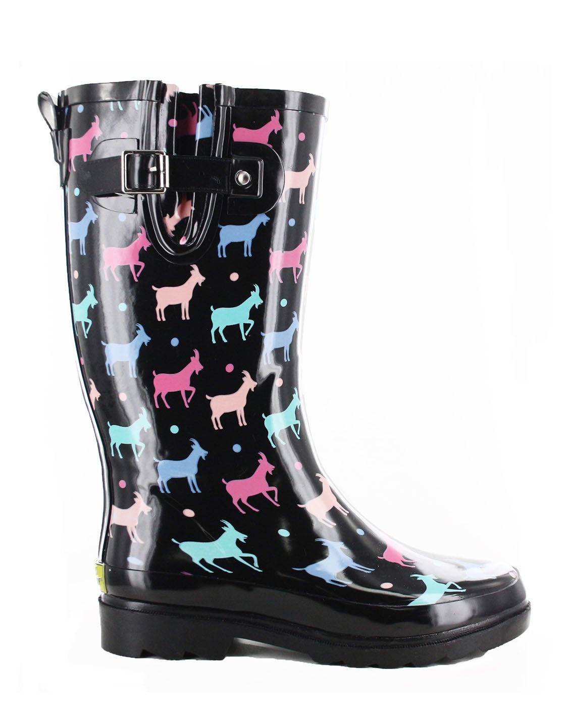 Women's Dotty Goats Tall Rain Boot - Black - Western Chief