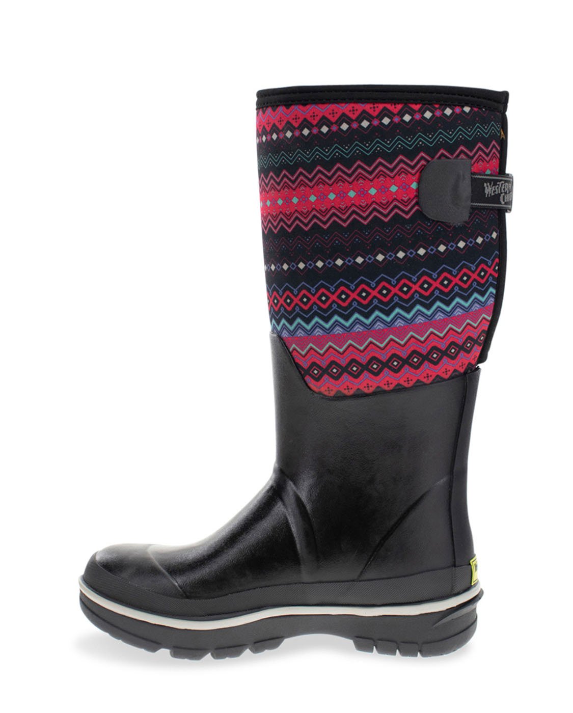 Women's Fair Isle Wide Calf Neoprene Cold Weather Boot - Black - Western Chief