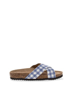 Women's Gingham Sophie Cross Sandal - Blue - Western Chief