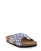 Women's Gingham Sophie Cross Sandal - Blue - Western Chief