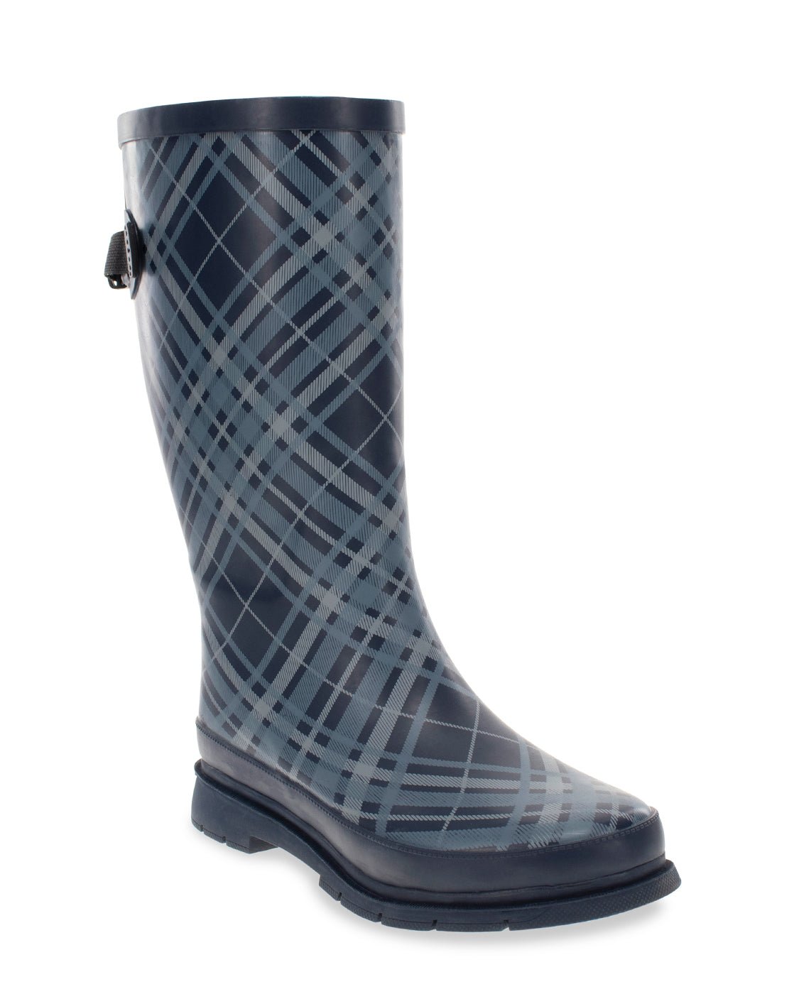 Women's Polar Plaid Wide Calf Rain Boot - Navy - Western Chief