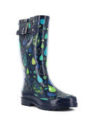 Women's Pouring Paisley Tall Rain Boot - Navy - Western Chief