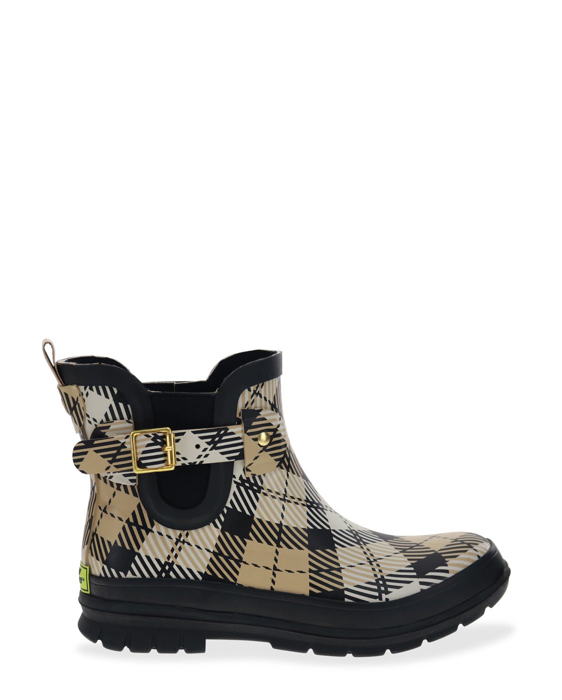 Black and white 2024 plaid rain boots